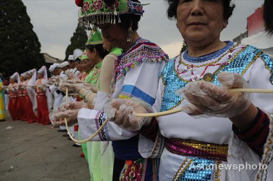 The noodle is mile long, a world record