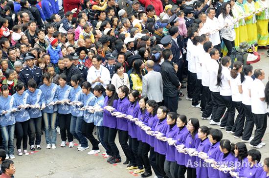 The noodle is mile long, a world record