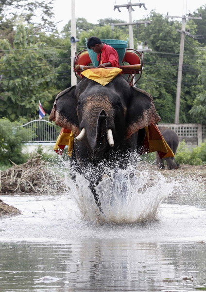 Storm-triggered floods soak Thailand