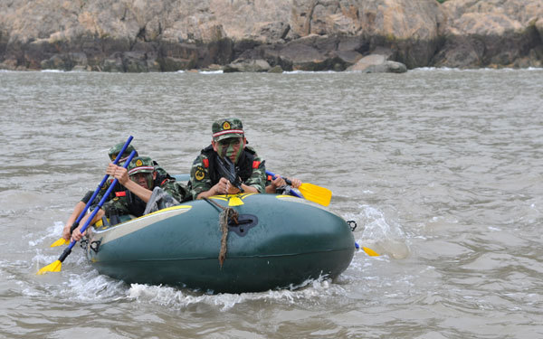 Island training for border soldiers