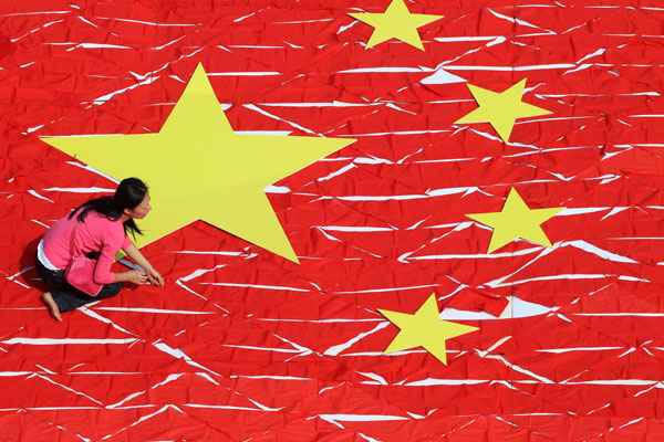 Flag jigsaw to mark National Day