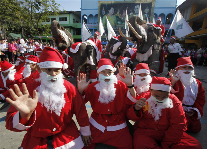 Christmas festivities held around world