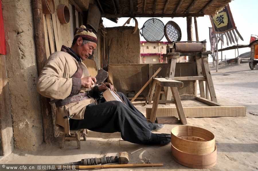 Making flour sifter now a craft of the past