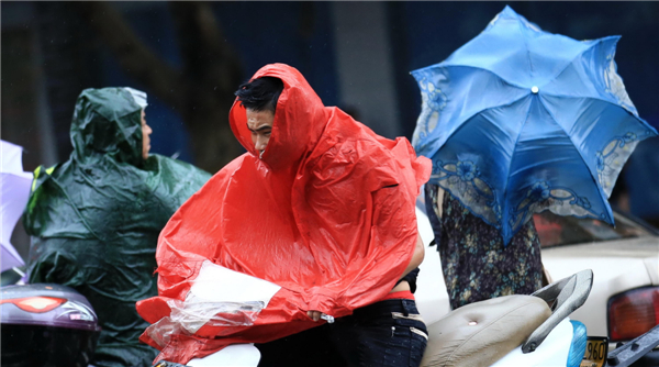 Tropical storm Jebi lands in Hainan in S China