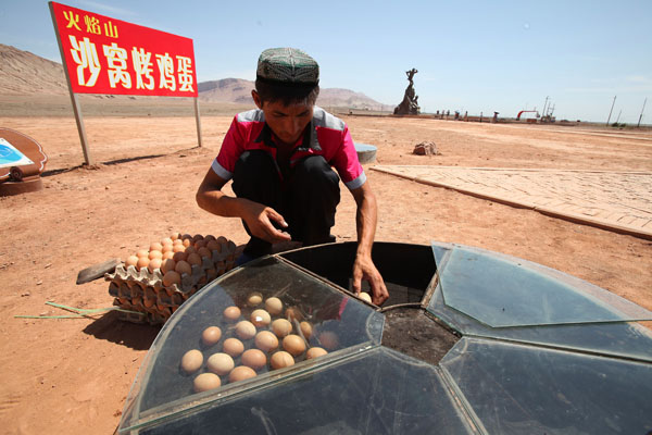 Hot eggs in Flaming Mountains