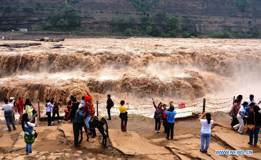 Scenery of Hukou waterfall of Yellow River