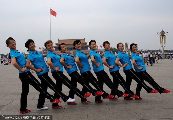 Tian'anmen posing