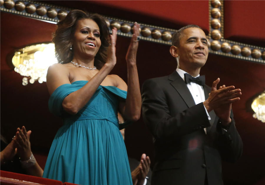 Michelle dazzles at star-studded Kennedy Center Honors