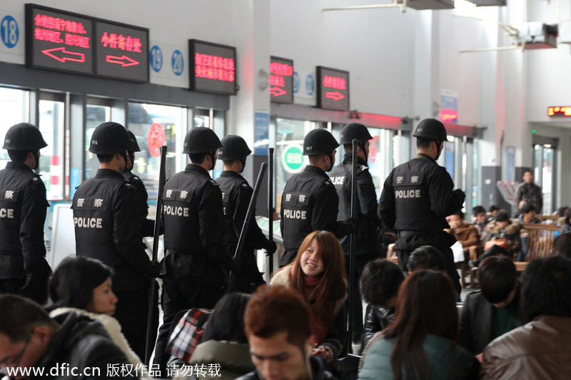 Security tightened in public places across China