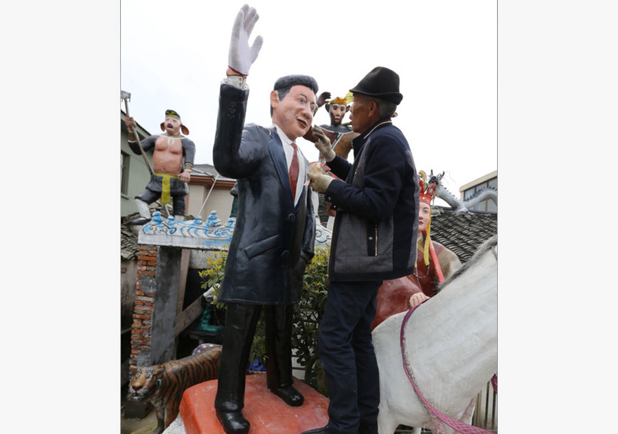 Zhejiang villager creates a world of clay