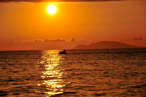 Sunset scenery in Sanya