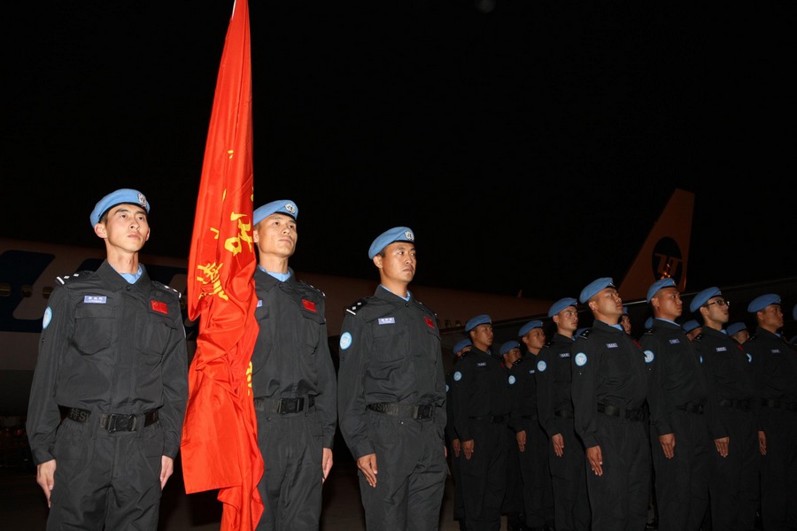 Riot police off to Liberia peacekeeping mission