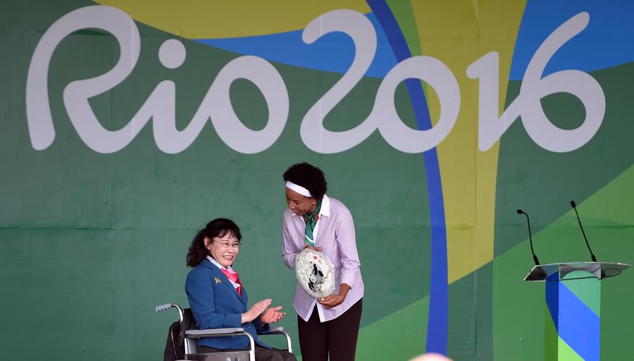 Chinese Paralympic delegates attend flag-raising ceremony