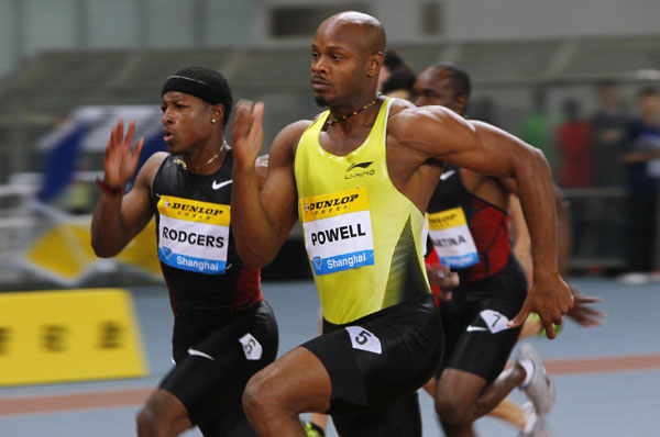 Powell claims 100m title in Shanghai Diamond League