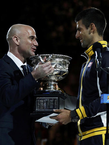 Djokovic's first hat-trick at Australian Open