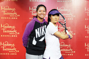 Wax figure of Li Na on display in Wuhan