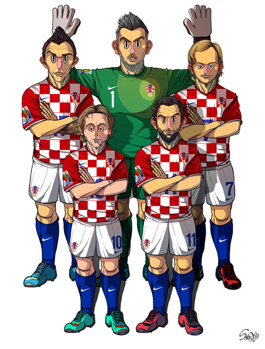 Cartoonist draws World Cup teams