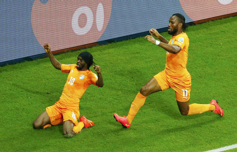 Drogba inspires Cote d'Ivoire to 2-1 win over Japan