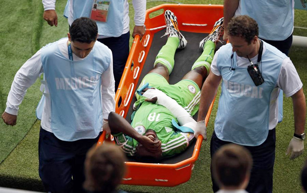 Nigeria's Babatunde undergoing surgery