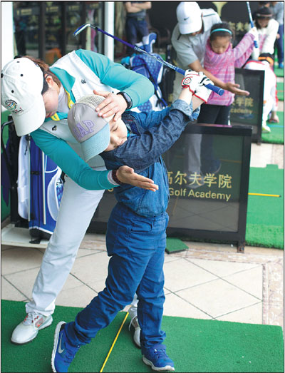 Junior golfers enjoy the rub of the green