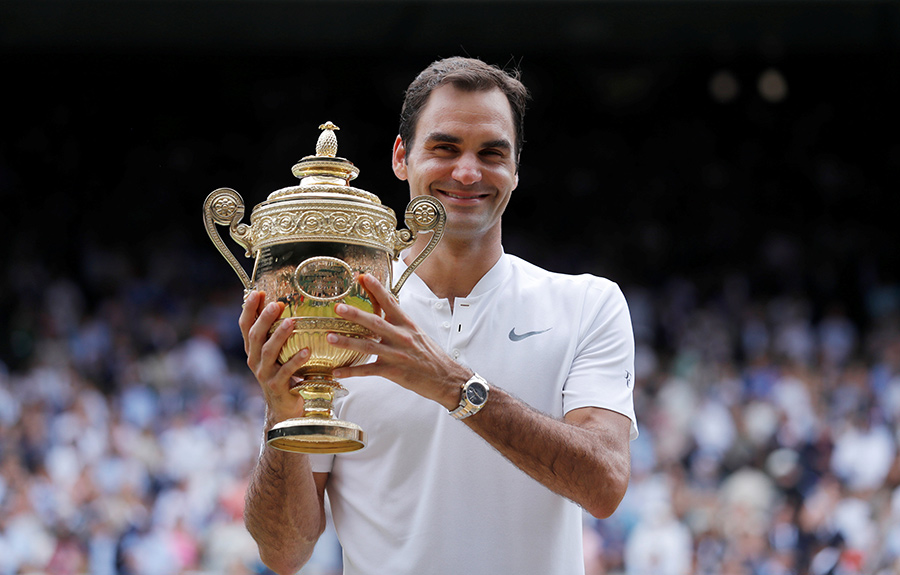 Federer gets record 8th Wimbledon title and 19th grand slam trophy