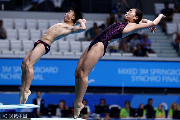 Team China showcases talents in mixed events at Worlds