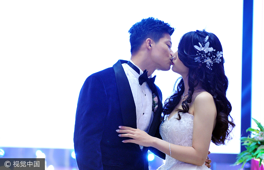 Chinese sprinter Su Bingtian and wife hold wedding ceremony in hometown