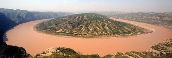 Scene of Yellow River turning