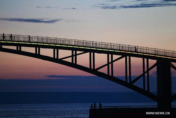 Sunset scenery in Penghu of SE China