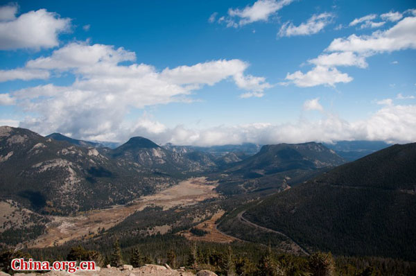 Rocky Mountains after first snow