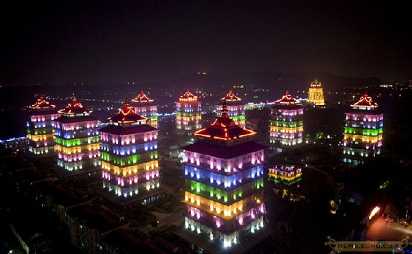 Breathtaking night scene of China