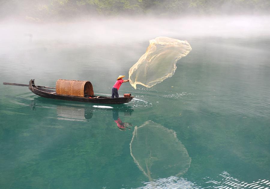 Fog-enveloped Xiaodongjiang