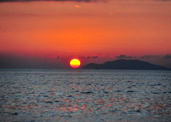 Sunset scenery in Sanya