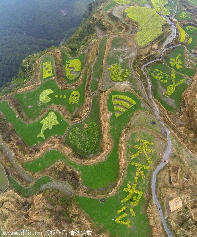 Flower terraces beckon romantic spirit