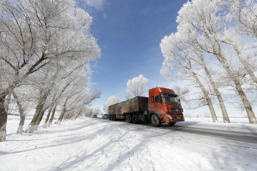 Snow scenery seen in NW China