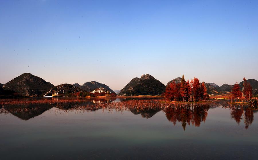 Winter view of Puzhehei in Yunnan