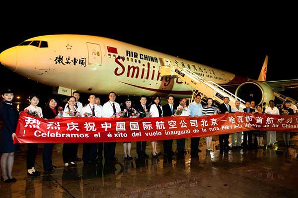 Beijing-Havana direct flight helps boost tourism