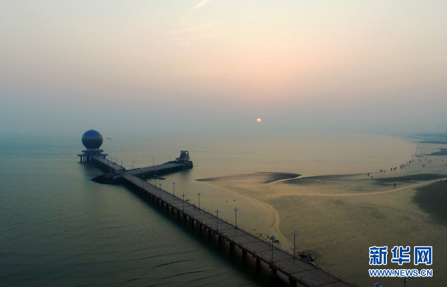 Aerial photos of first ray of sunshine in 2016