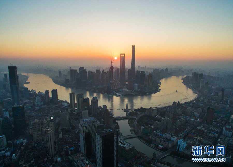 Aerial photos of first ray of sunshine in 2016