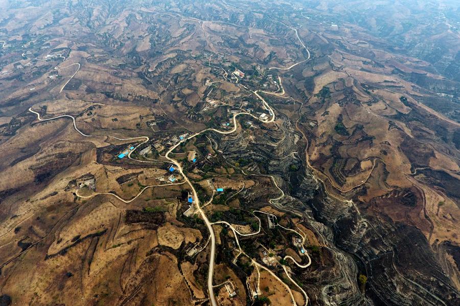 Scenery of Loess Plateau in North China's Shanxi