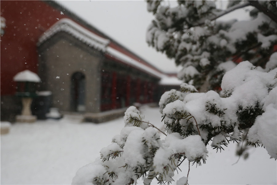 Snow scenery of Shenyang Imperial Palace in NE China