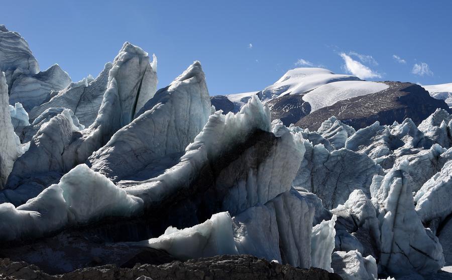 Icy beauty of Gangbu glacier in Tibet