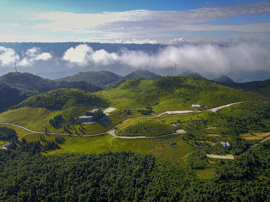 Bird's-eye view of national geological park in Chongqing