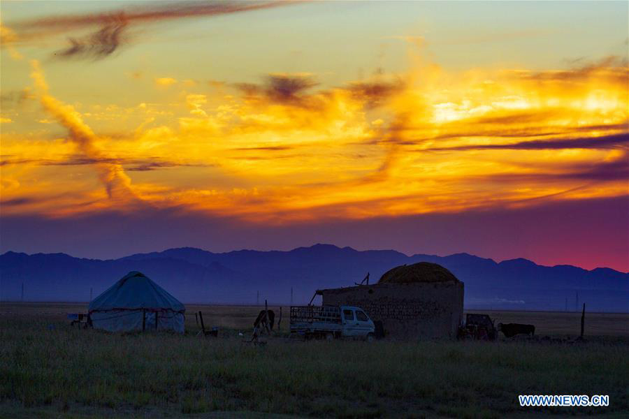 Amazing scenery of Barkol grassland in China's Xinjiang