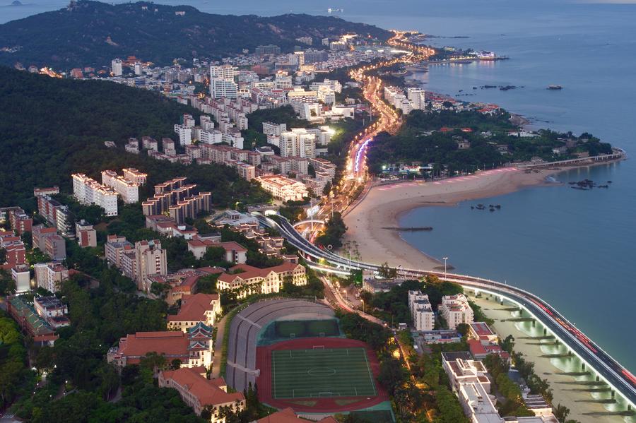 Night views in Xiamen, host city of 2017 BRICS Summit