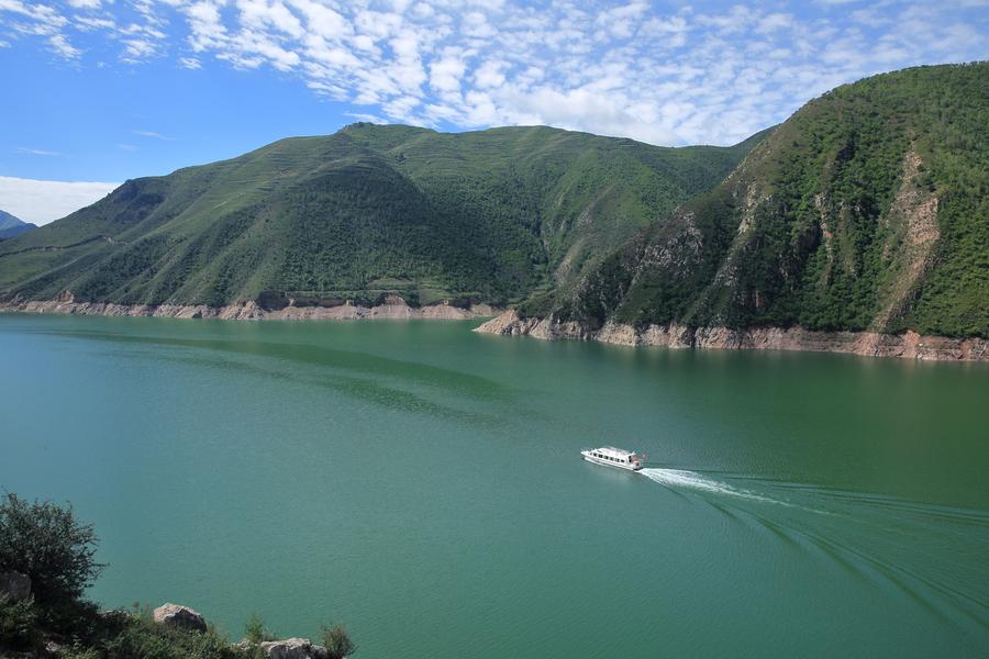 Scenery of Jiudian Gorge in NW China's Gansu