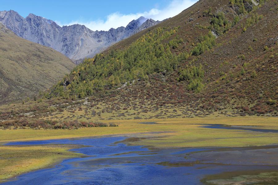 Autumn scene in Siguniang Mountain, Sichuan province