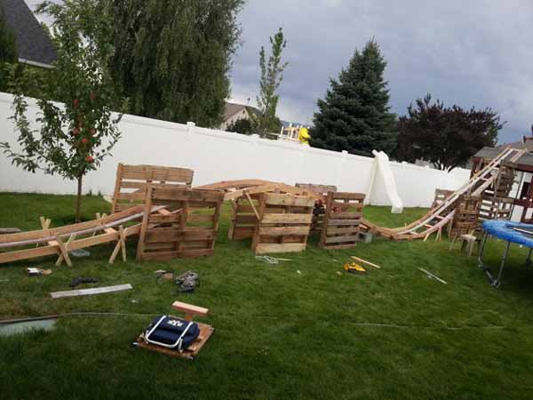 Teen boys build 50-Foot-Long backyard roller coaster