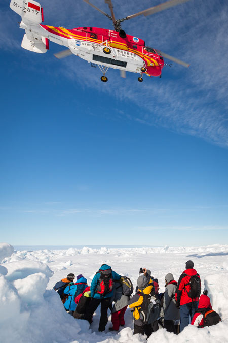 Chinese helicopter saves 52 in Antarctica