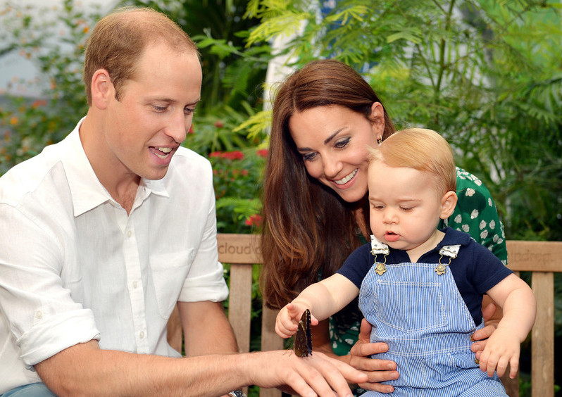 Prince George spends first birthday with butterflies